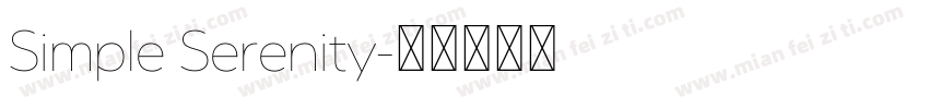 Simple Serenity字体转换